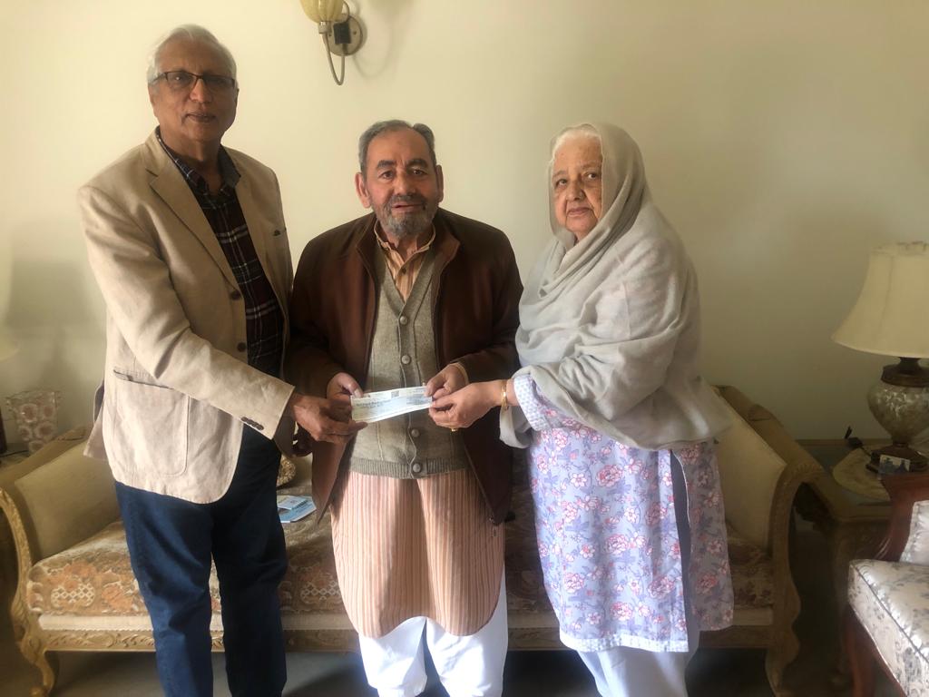Mr G.A. Sabri President Trust called upon Mr and Mrs Agha Sher Hamid Zaman