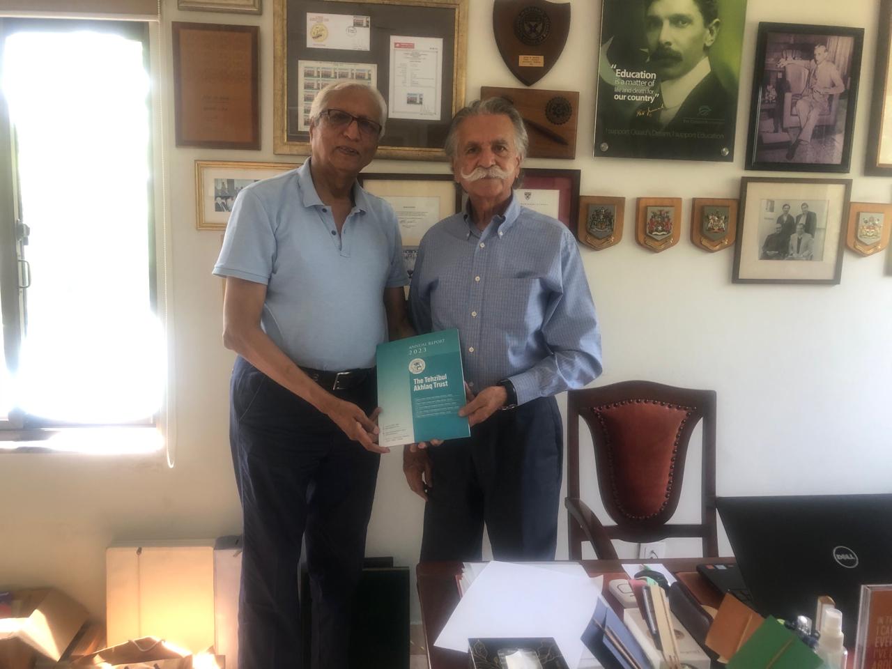 Mr. G.A. Sabri President Tehzibul Akhlaq Trust called upon Mr. Altaf Saleem, Former Commerce Minister